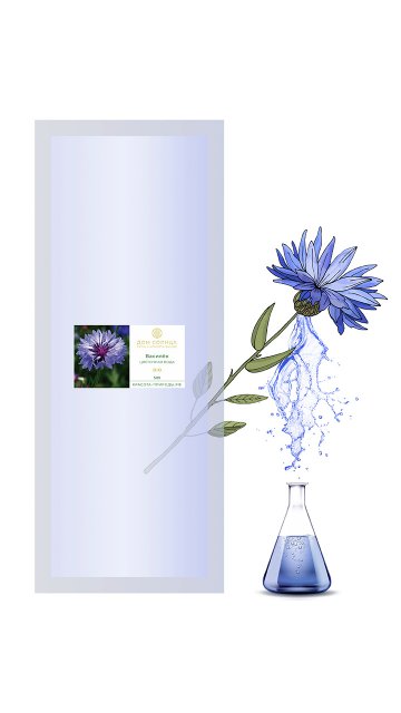 Replaceable module Cornflower 500 ml flower water